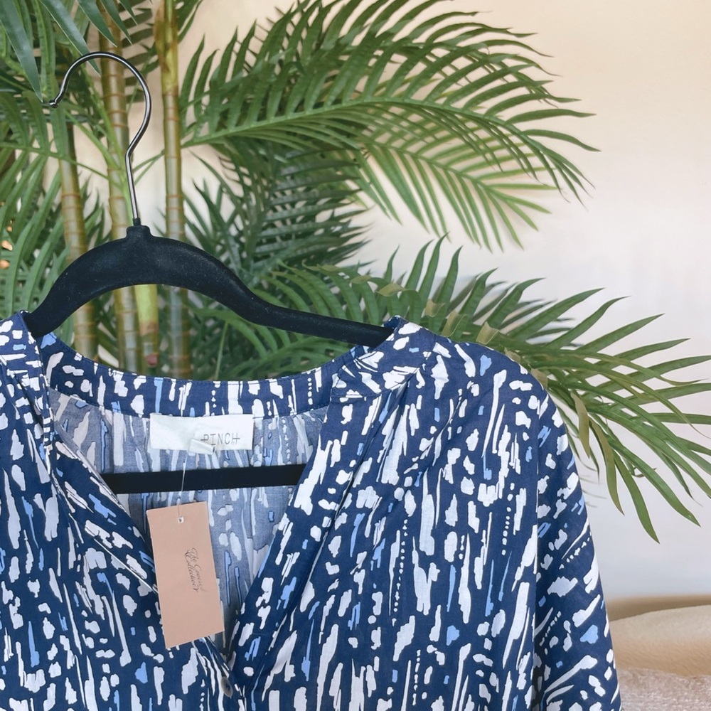 PINCH Navy and White Patterned Dress
